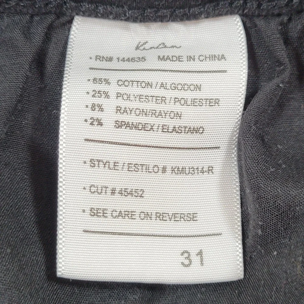 KanCan Women's Jeans Distressed Raw Hem Size 31 Black‎